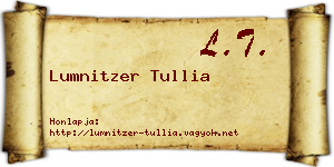 Lumnitzer Tullia névjegykártya